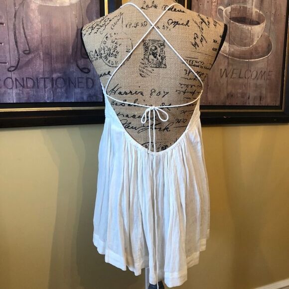 Free People Tank Top Dressy Tie Back sz M - Picture 4 of 8